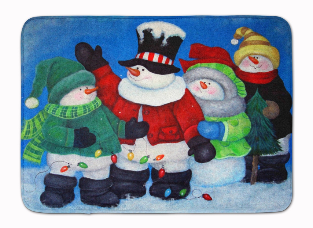 PJC1087RUG The Light Brigade Snowman Machine Washable Memory Foam Mat