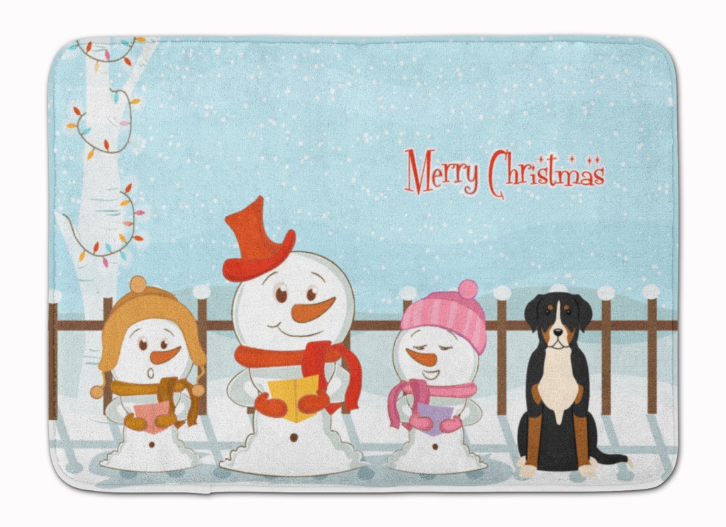Christmas Greater Swiss Mountain Dog Machine Washable Memory Foam Mat