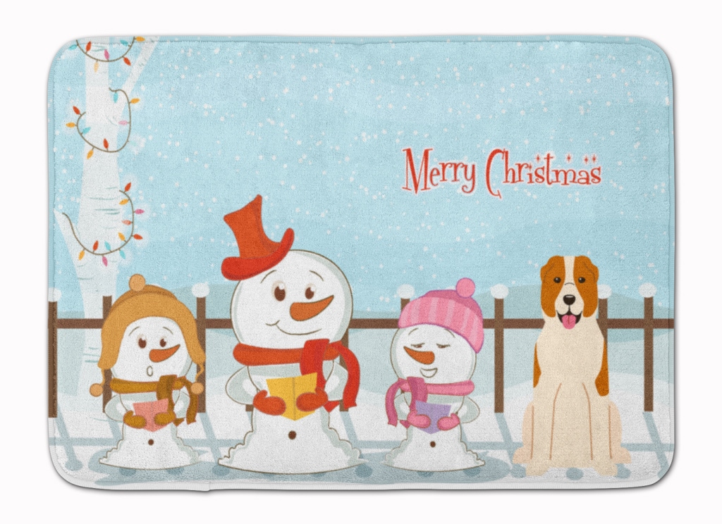 Christmas Central Asian Shepherd Dog Machine Washable Memory Foam Mat
