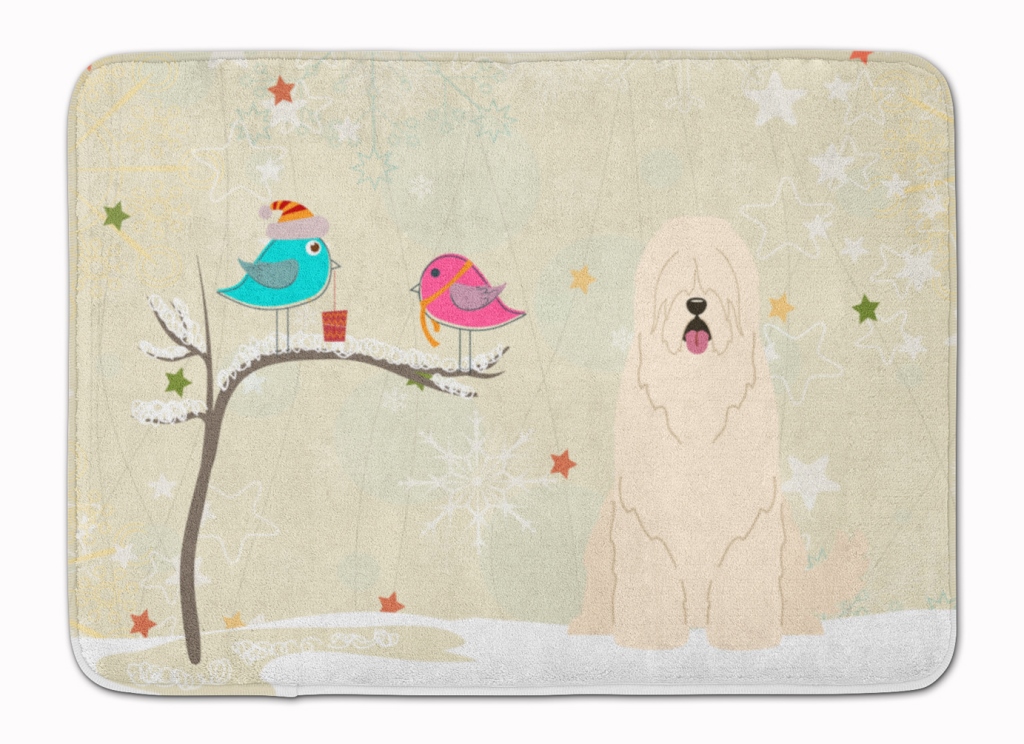 Christmas South Russian Sheepdog Machine Washable Memory Foam Mat