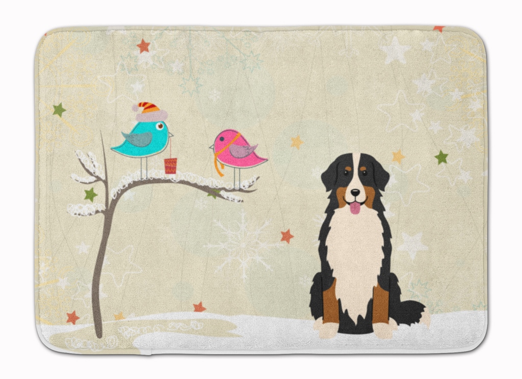 Christmas Presents Bernese Mountain Dog Machine Washable Memory Foam Mat