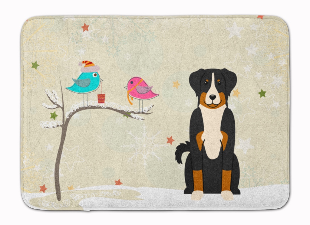Christmas Appenzeller Sennenhund Machine Washable Memory Foam Mat