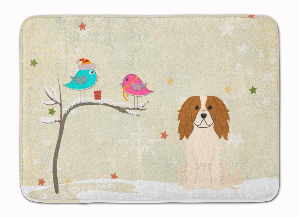 BB2530RUG Christmas Presents Cavalier Spaniel Machine Washable Memory Foam Mat