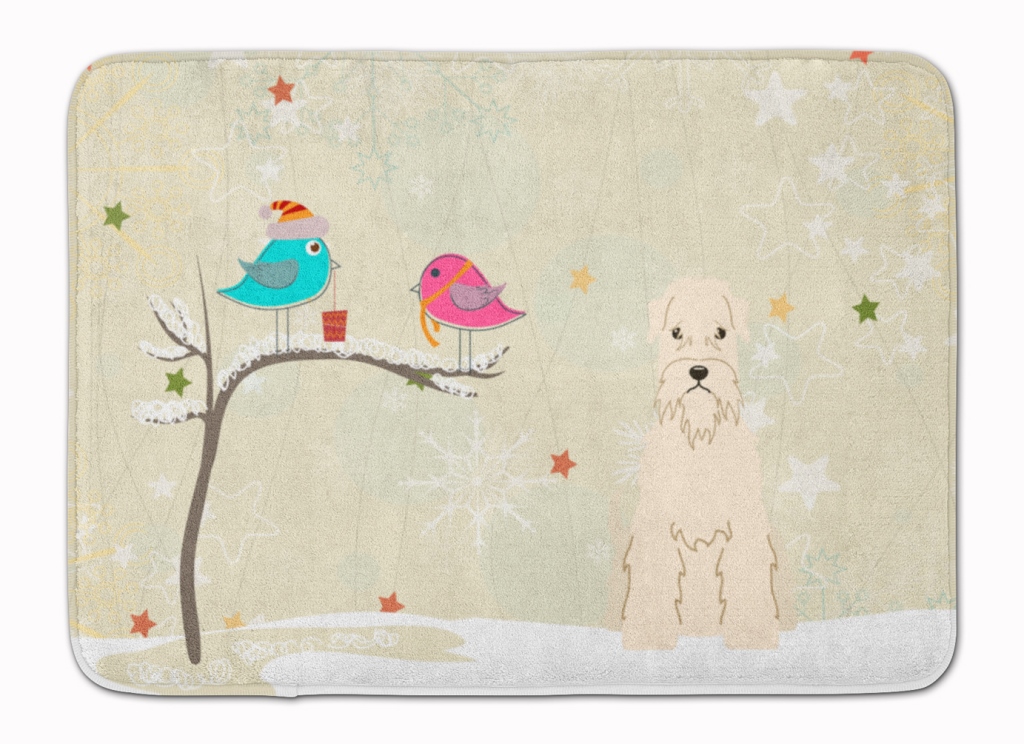 BB2533RUG Christmas Soft Coated Wheaten Terrier Machine Washable Memory Foam Mat