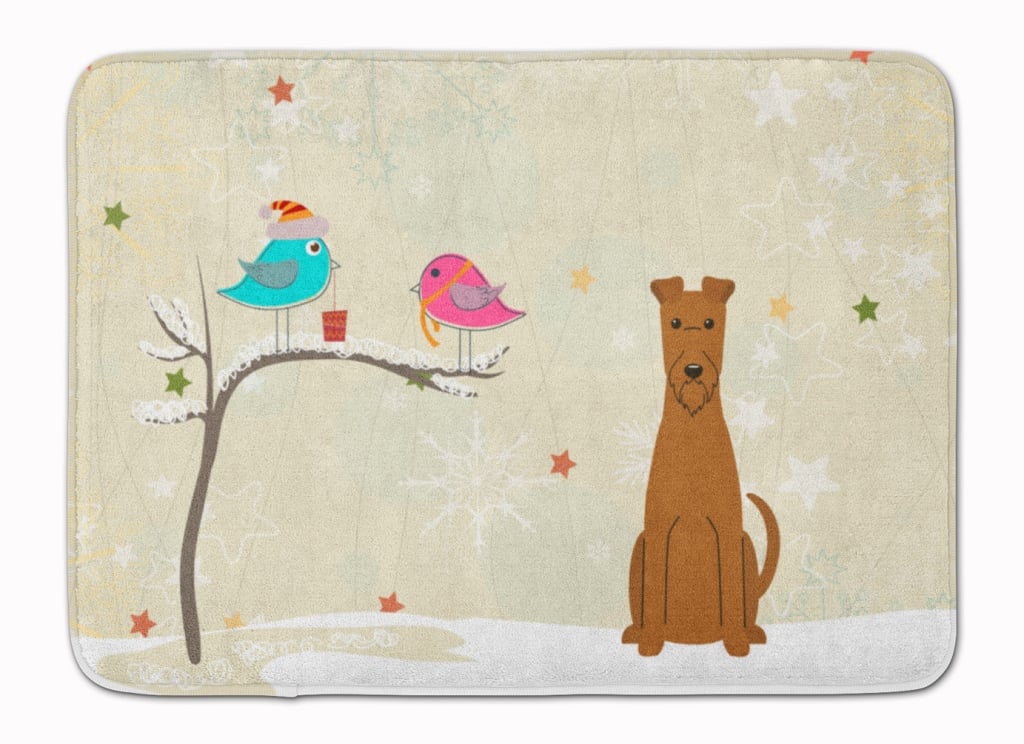 Christmas Presents Friend Irish Terrier Machine Washable Memory Foam Mat