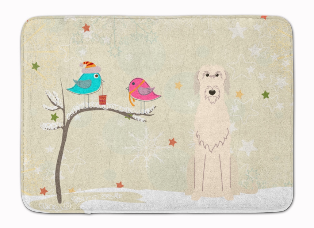 BB2537RUG Christmas Presents Irish Wolfhound Machine Washable Memory Foam Mat