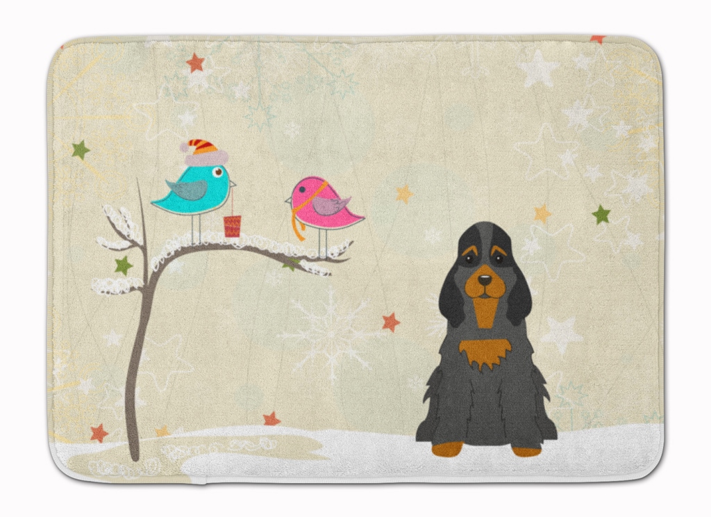 Picture of Carolines Treasures BB2565RUG Christmas Cocker Spaniel Black & Tan Machine Washable Memory Foam Mat