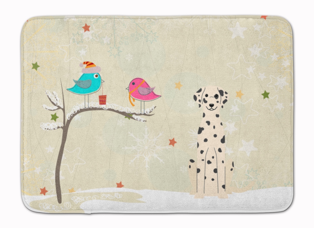 Christmas Presents Friends Dalmatian Machine Washable Memory Foam Mat