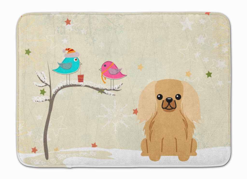 BB2576RUG Christmas Pekingnese Fawn Sable Machine Washable Memory Foam Mat