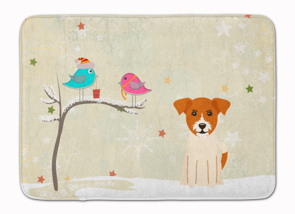 Picture of Carolines Treasures BB2580RUG Christmas Presents Jack Russell Terrier Machine Washable Memory Foam Mat