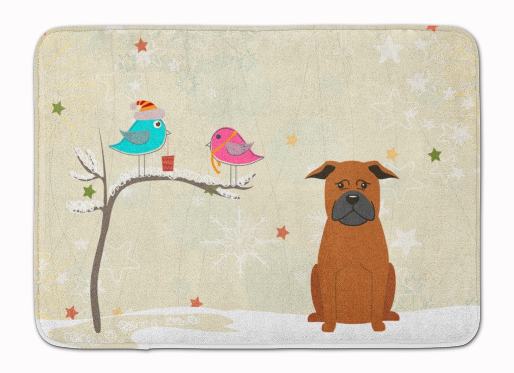 Christmas Chinese Chongqing Dog Machine Washable Memory Foam Mat