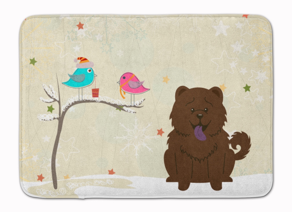 BB2613RUG Christmas Presents Chow Chow Chocolate Machine Washable Memory Foam Mat
