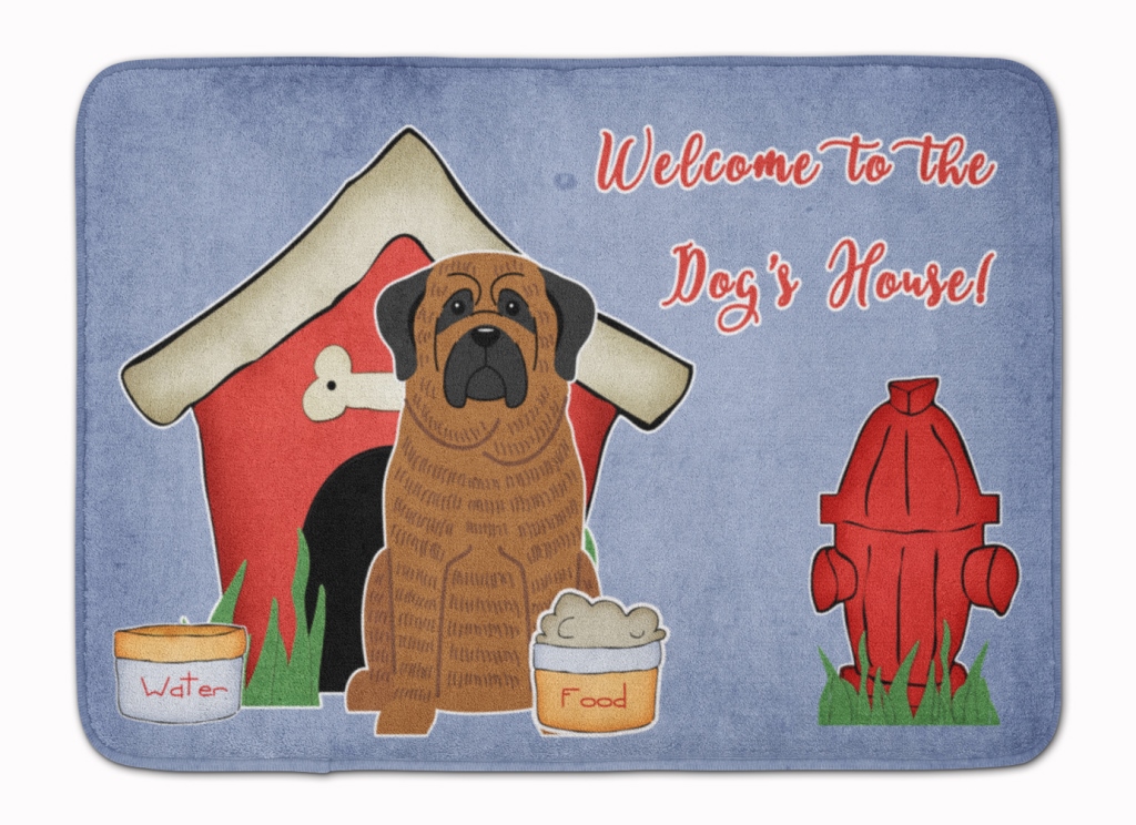 BB2769RUG Dog House Collection Mastiff Brindle Machine Washable Memory Foam Mat