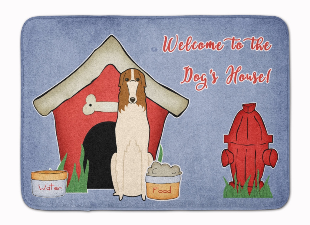 BB2777RUG Dog House Collection Borzoi Machine Washable Memory Foam Mat