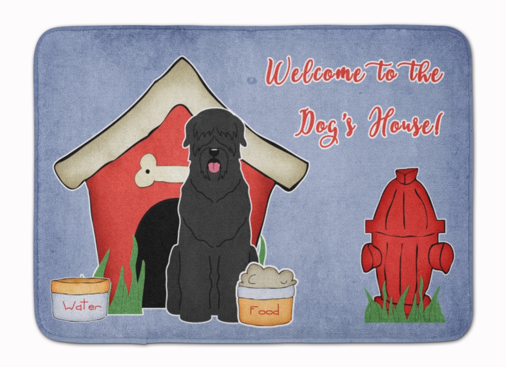 Dog House Black Russian Terrier Machine Washable Memory Foam Mat