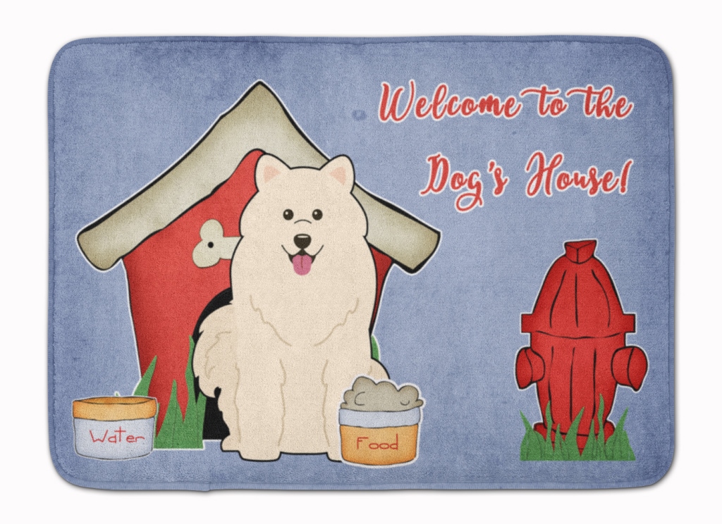 Dog House Collection Samoyed Machine Washable Memory Foam Mat