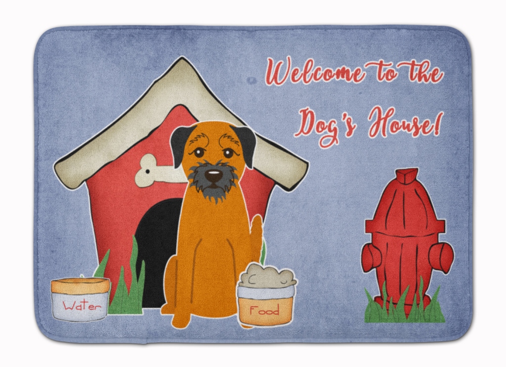 BB2793RUG Dog House Collection Border Terrier Machine Washable Memory Foam Mat
