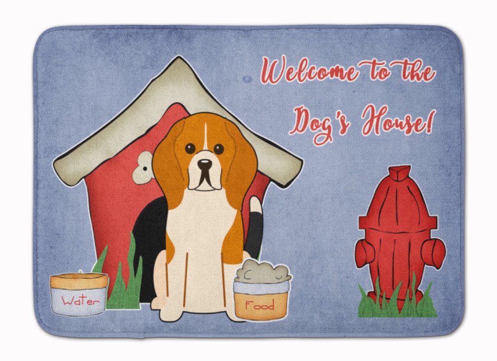Dog House Collection Beagle Tricolor Machine Washable Memory Foam Mat