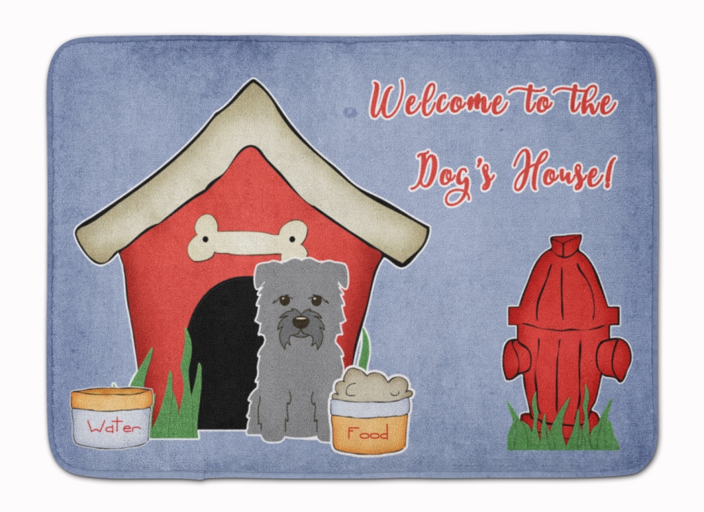 Dog House Collection Glen of Imal Grey Machine Washable Memory Foam Mat