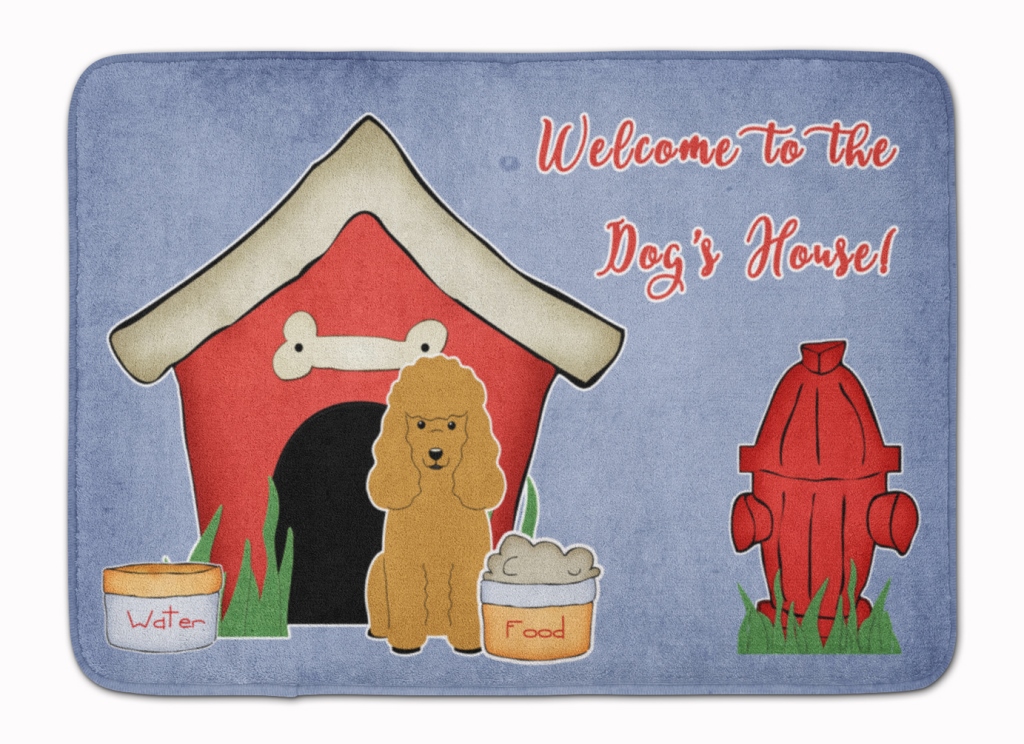 BB2823RUG Dog House Collection Poodle Tan Machine Washable Memory Foam Mat