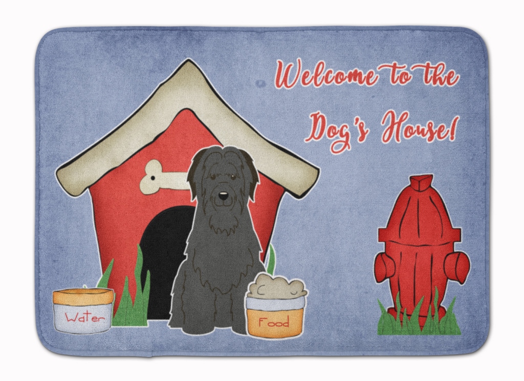 Dog House Collection Briard Black Machine Washable Memory Foam Mat
