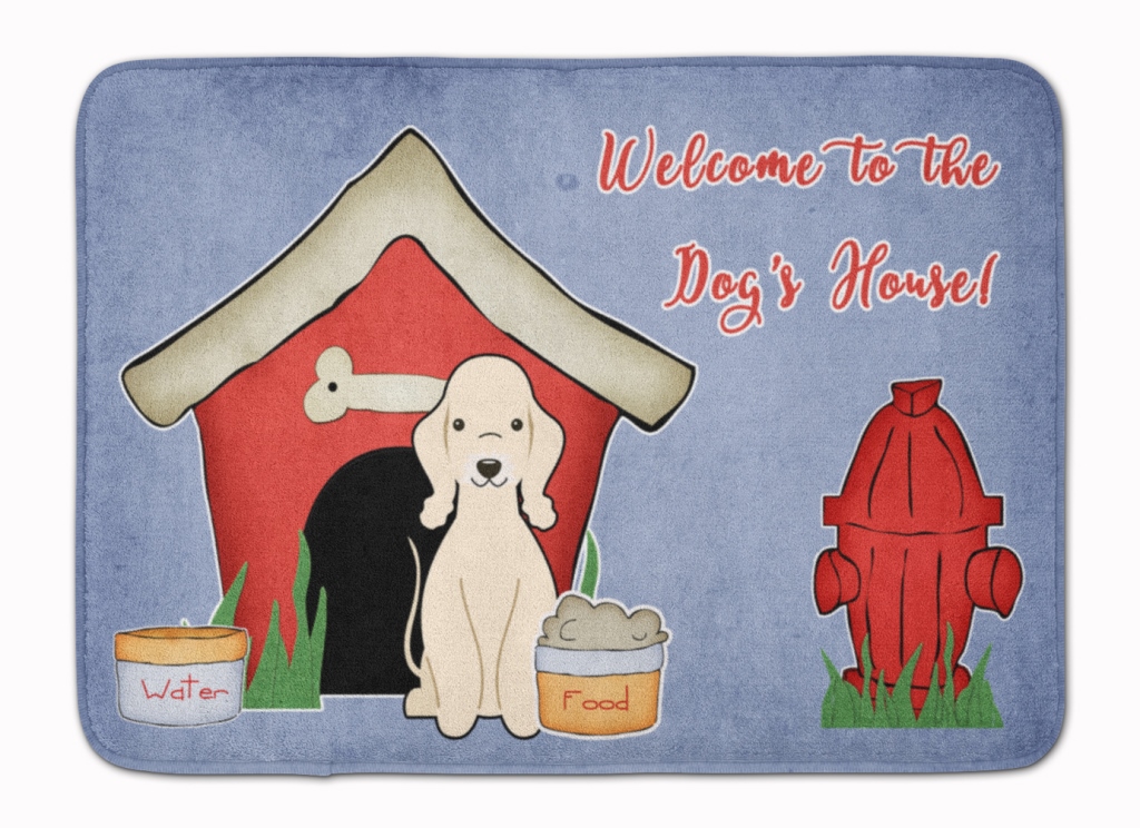 BB2845RUG Dog House Bedlington Terrier Sandy Machine Washable Memory Foam Mat