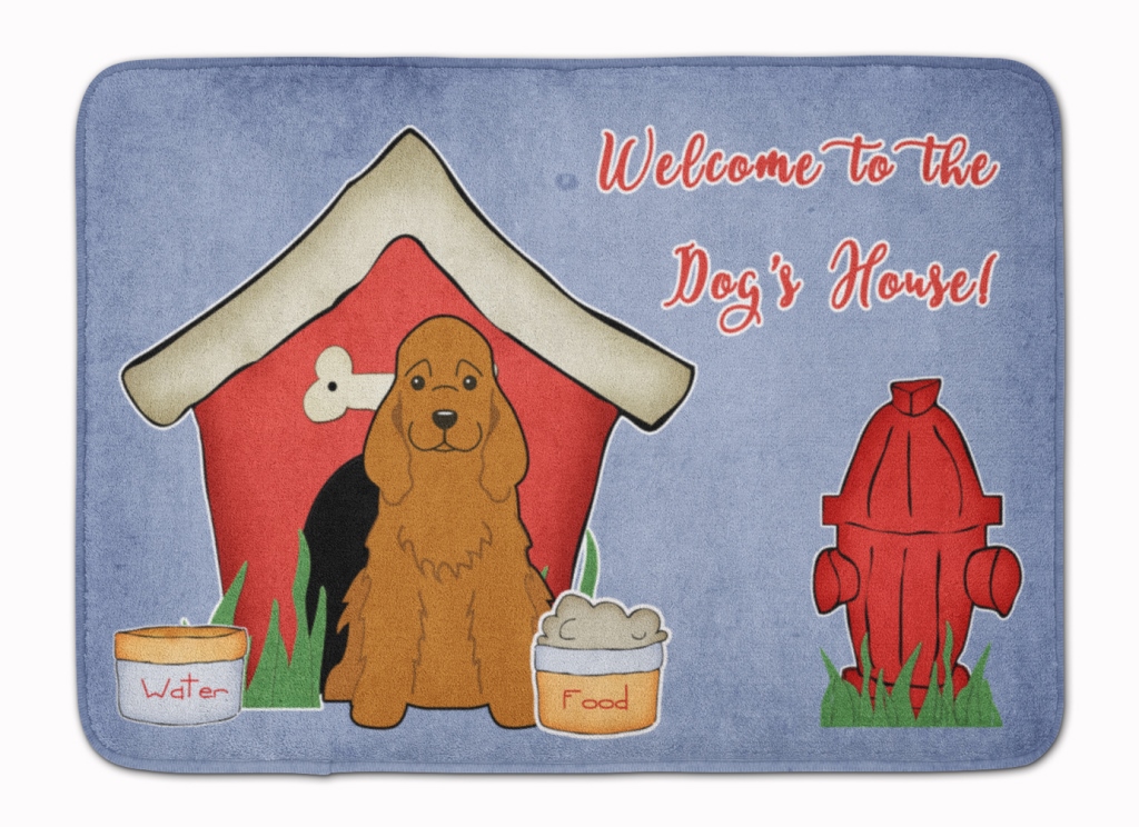 Dog House Collection Cocker Spaniel Red Machine Washable Memory Foam Mat