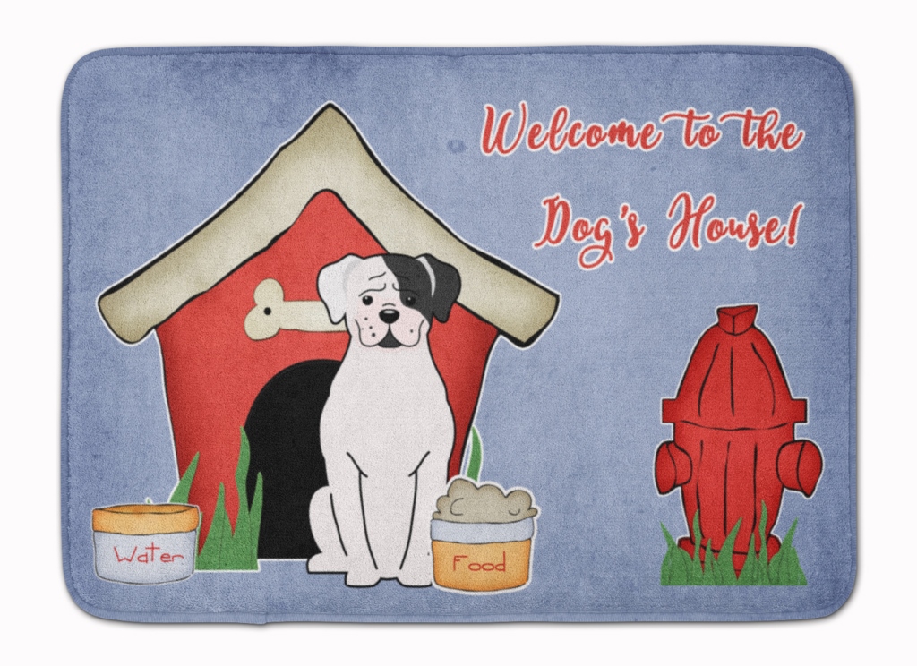 Dog House Collection White Boxer Cooper Machine Washable Memory Foam Mat - White - 19in. H x 0.25in. W x 27in. L