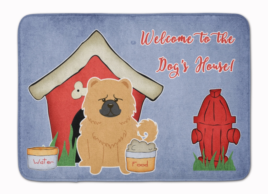 BB2898RUG Dog House Collection Chow Chow Cream Machine Washable Memory Foam Mat
