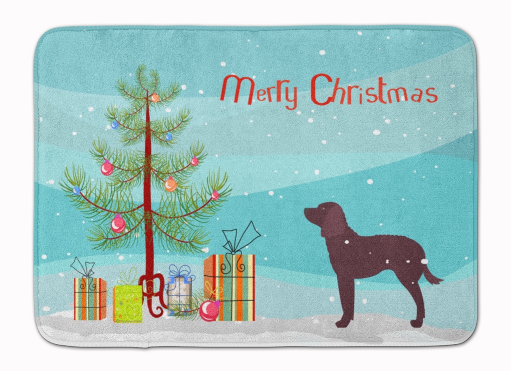 BB2919RUG American Water Spaniel Christmas Tree Machine Washable Memory Foam Mat