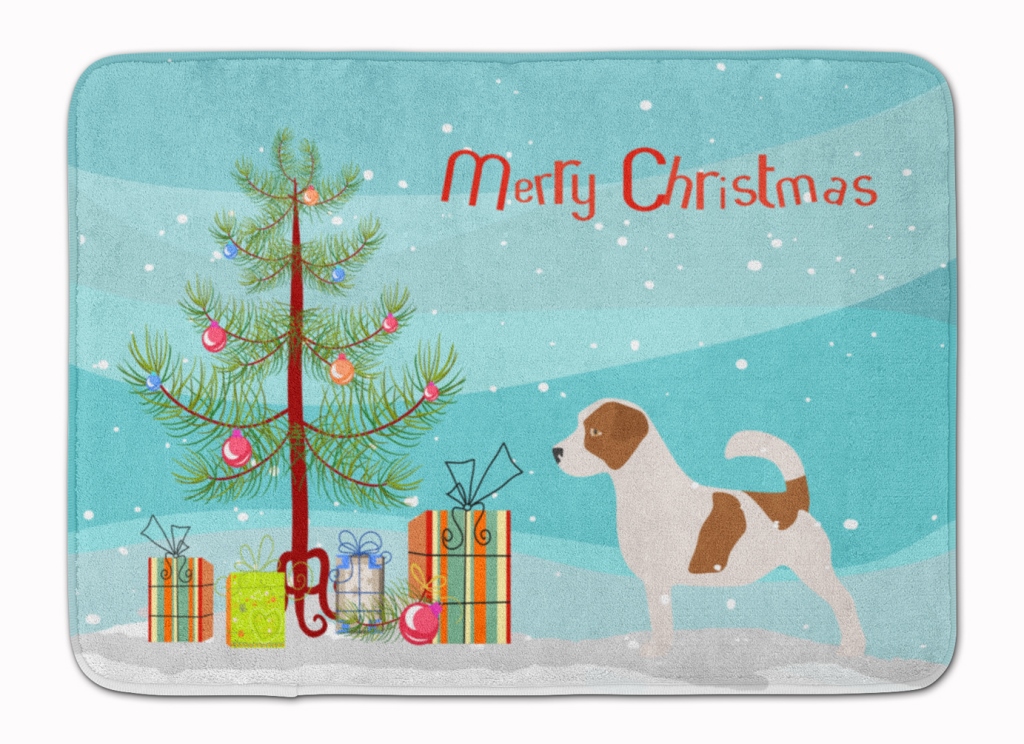 BB2925RUG Jack Russell Terrier Christmas Tree Machine Washable Memory Foam Mat