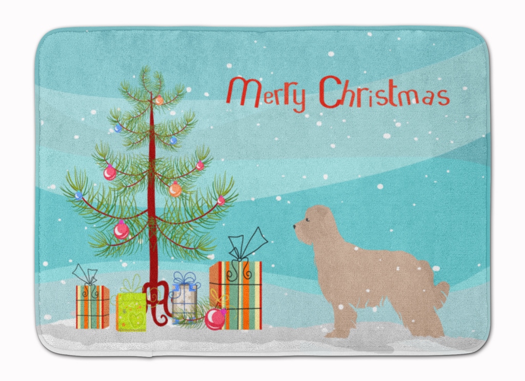 BB2936RUG Pyrenean Shepherd Dog Christmas Tree Machine Washable Memory Foam Mat