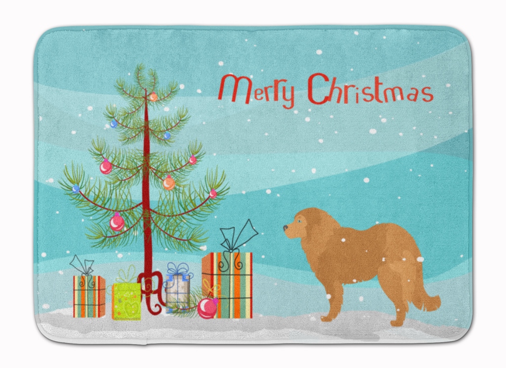 BB2943RUG Caucasian Shepherd Dog Christmas Tree Machine Washable Memory Foam Mat