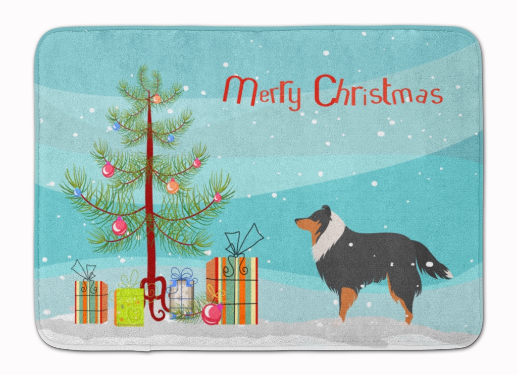 Sheltie & Shetland Sheepdog Christmas Machine Washable Memory Foam Mat