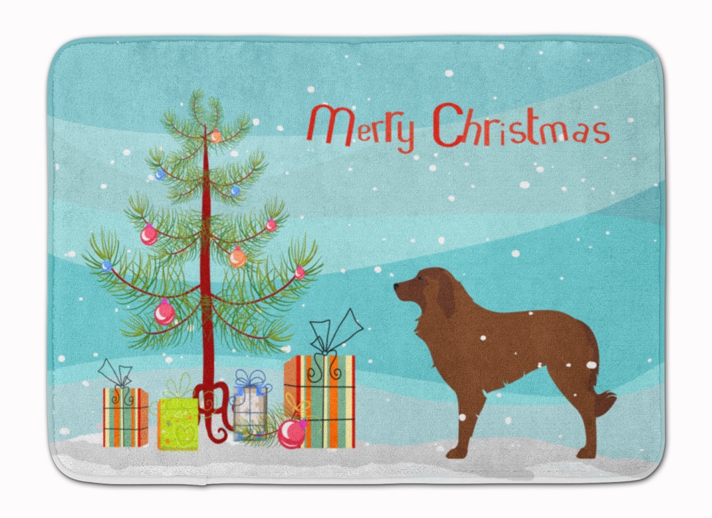 Portuguese Sheepdog Dog Christmas Tree Machine Washable Memory Foam Mat