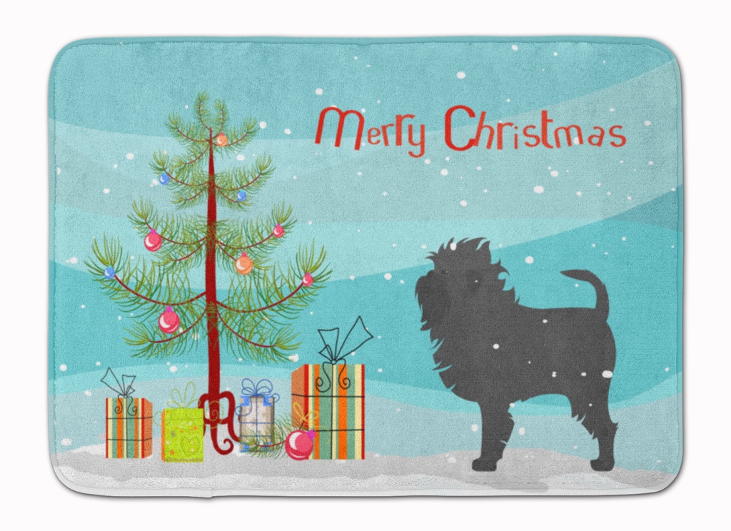 BB2966RUG Affenpinscher Merry Christmas Tree Machine Washable Memory Foam Mat