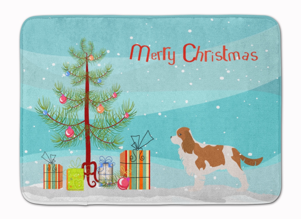 Cavalier King Charles Spaniel Christmas Machine Washable Memory Foam Mat