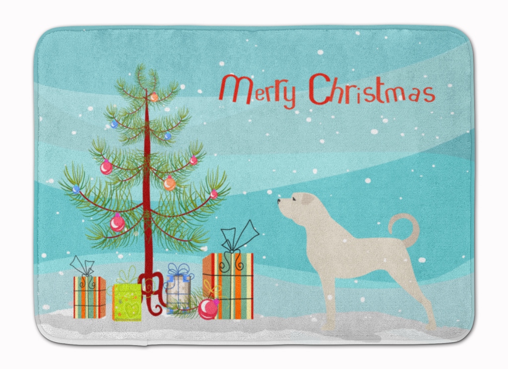 BB2995RUG Anatolian Shepherd Merry Christmas Tree Machine Washable Memory Foam Mat