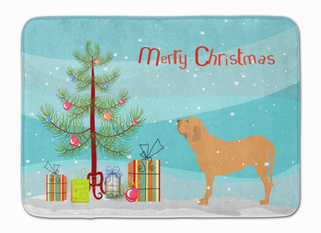 Fila Brasileiro Merry Christmas Tree Machine Washable Memory Foam Mat