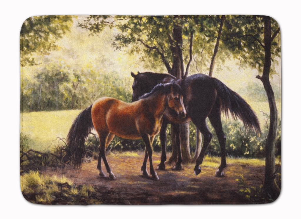 BDBA0055RUG Horses by Daphne Baxter Machine Washable Memory Foam Mat