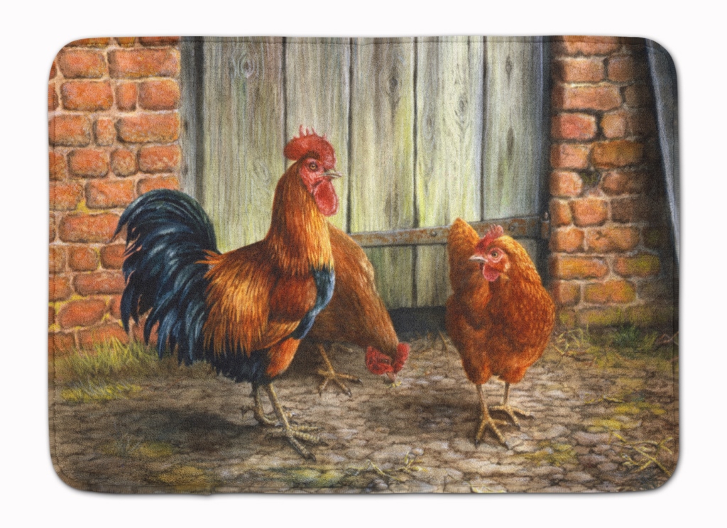 Carolines Treasures BDBA0056RUG Rooster & Chickens by Daphne Baxter Machine Washable Memory Foam Mat