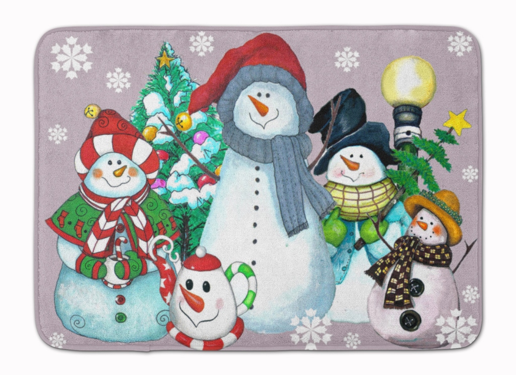 Snowman Collection For the Holidays Machine Washable Memory Foam Mat