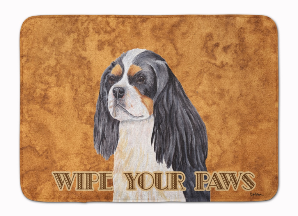 SC9120RUG Cavalier Spaniel Wipe your Paws Machine Washable Memory Foam Mat