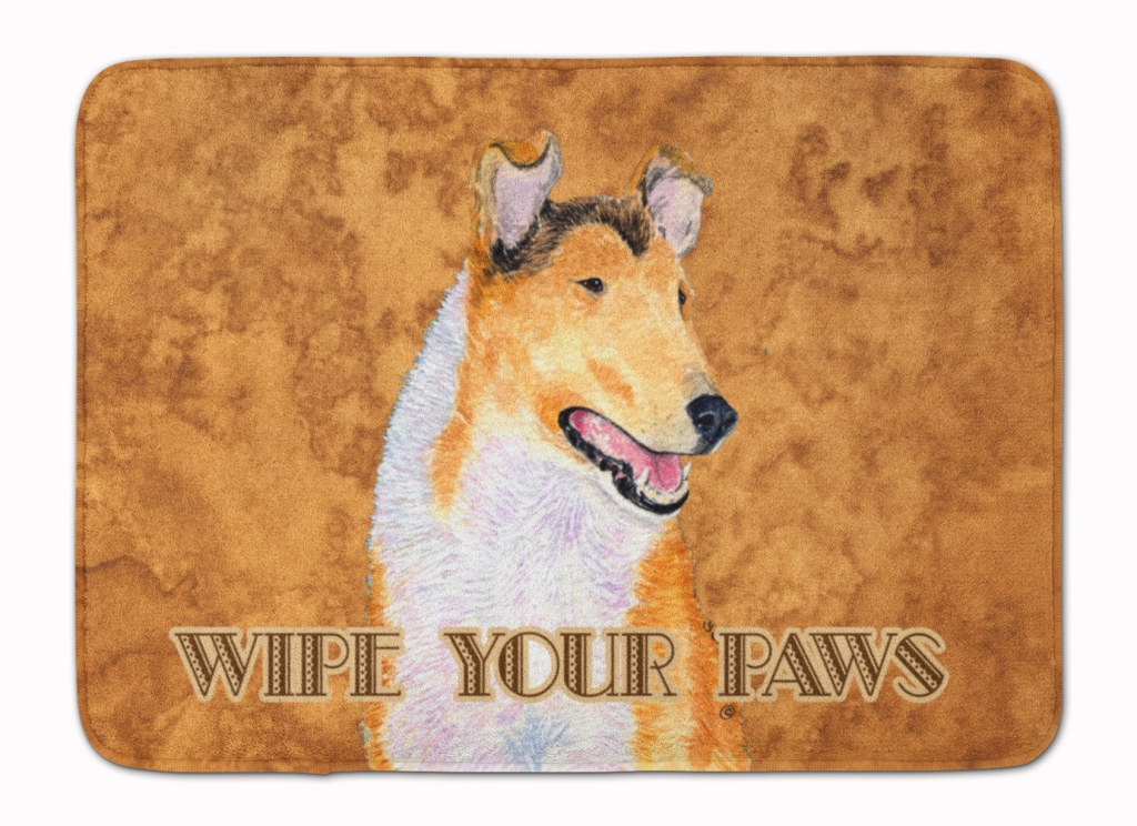 SS4903RUG Collie Smooth Wipe your Paws Machine Washable Memory Foam Mat