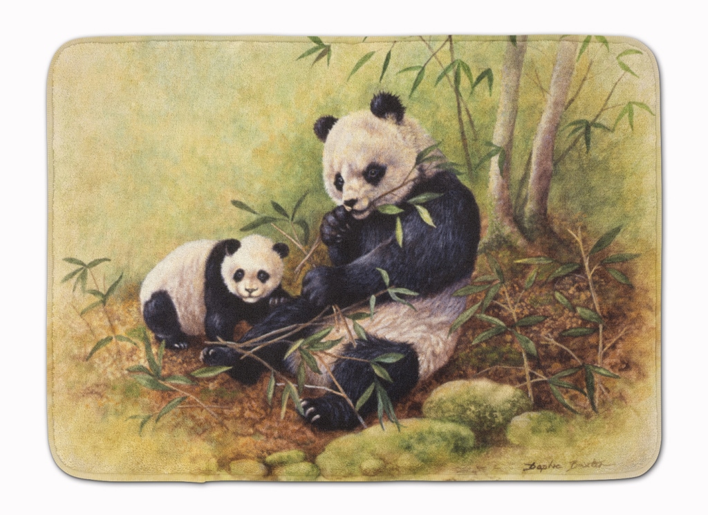 Panda Bears by Daphne Baxter Machine Washable Memory Foam Mat