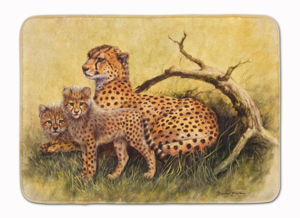BDBA0113RUG Cheetahs by Daphne Baxter Machine Washable Memory Foam Mat