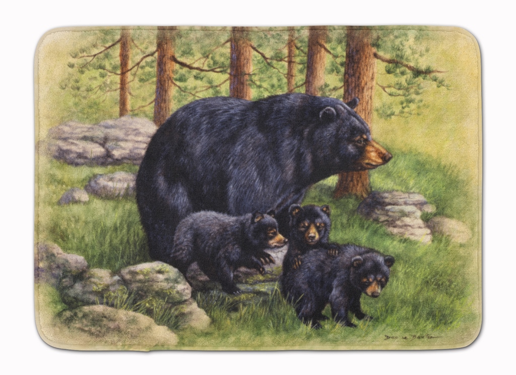 Carolines Treasures BDBA0114RUG Black Bears by Daphne Baxter Machine Washable Memory Foam Mat