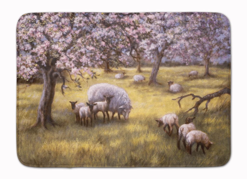 BDBA0133RUG Sheep by Daphne Baxter Machine Washable Memory Foam Mat