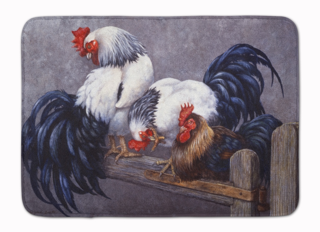 Picture of Carolines Treasures BDBA0208RUG Roosters Roosting Machine Washable Memory Foam Mat