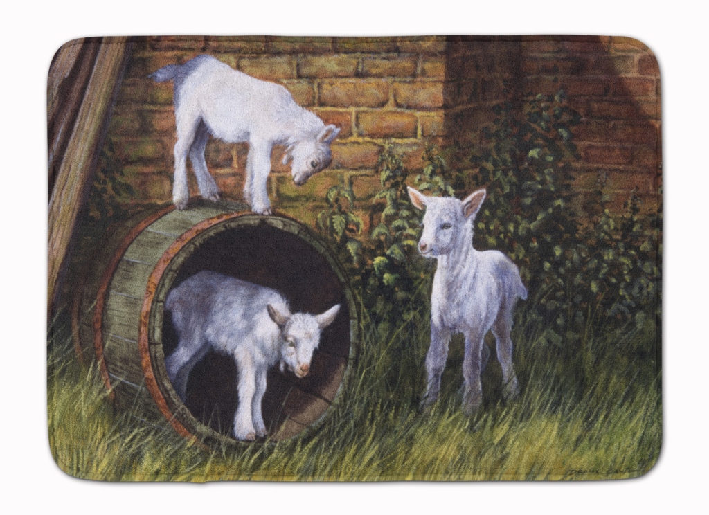 BDBA0232RUG Goats by Daphne Baxter Machine Washable Memory Foam Mat